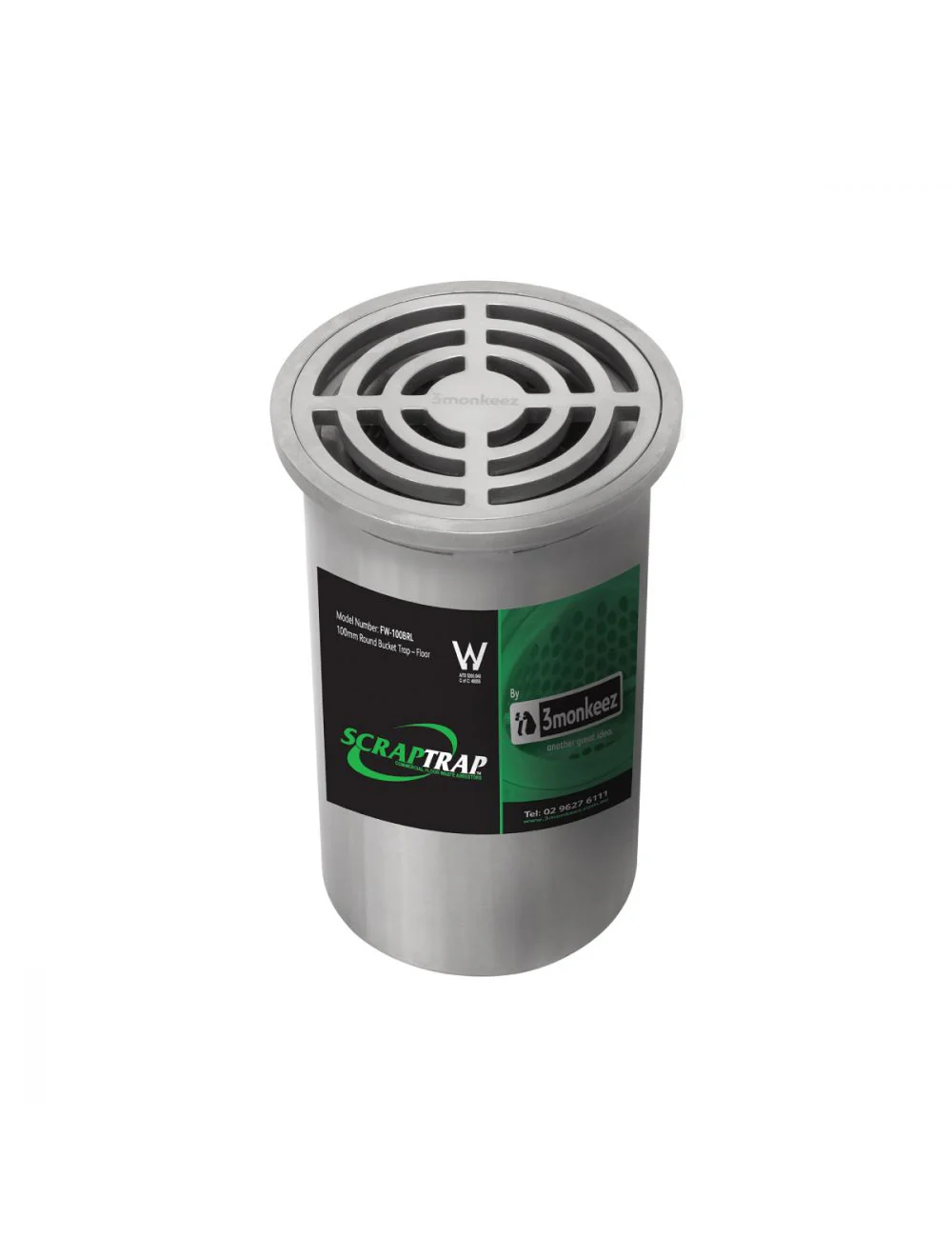 100mm Round Floor Waste Arrestor (suits 100mm pipe) - Image 2