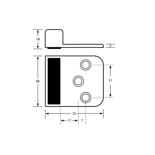 101C Series Door Bumper - Concealed Fix - Image 2