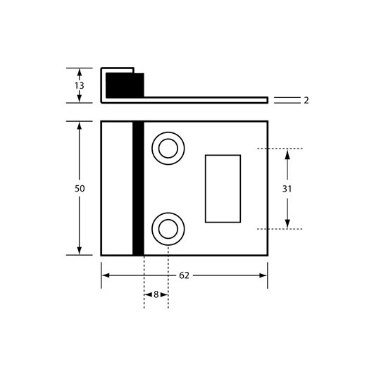 114 Combined Door Bumper & Staple - Image 2