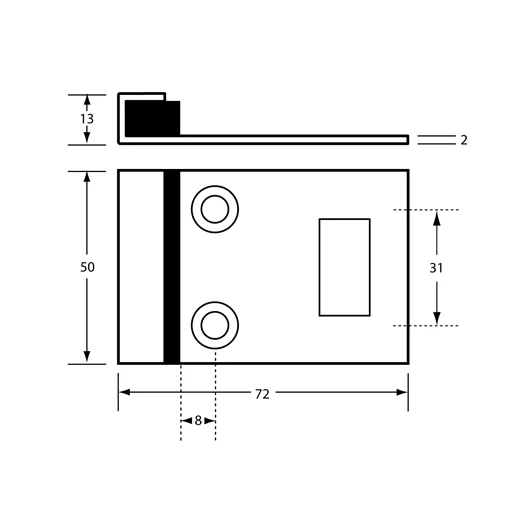 115 Combined Door Bumper & Staple - Image 2