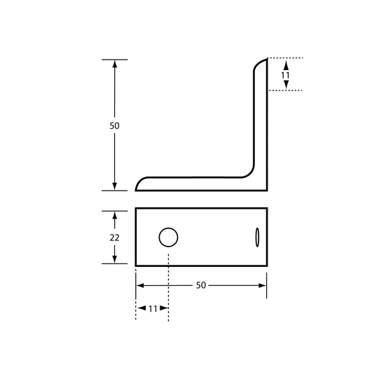 121 Angle Bracket in Designer Black - Image 2