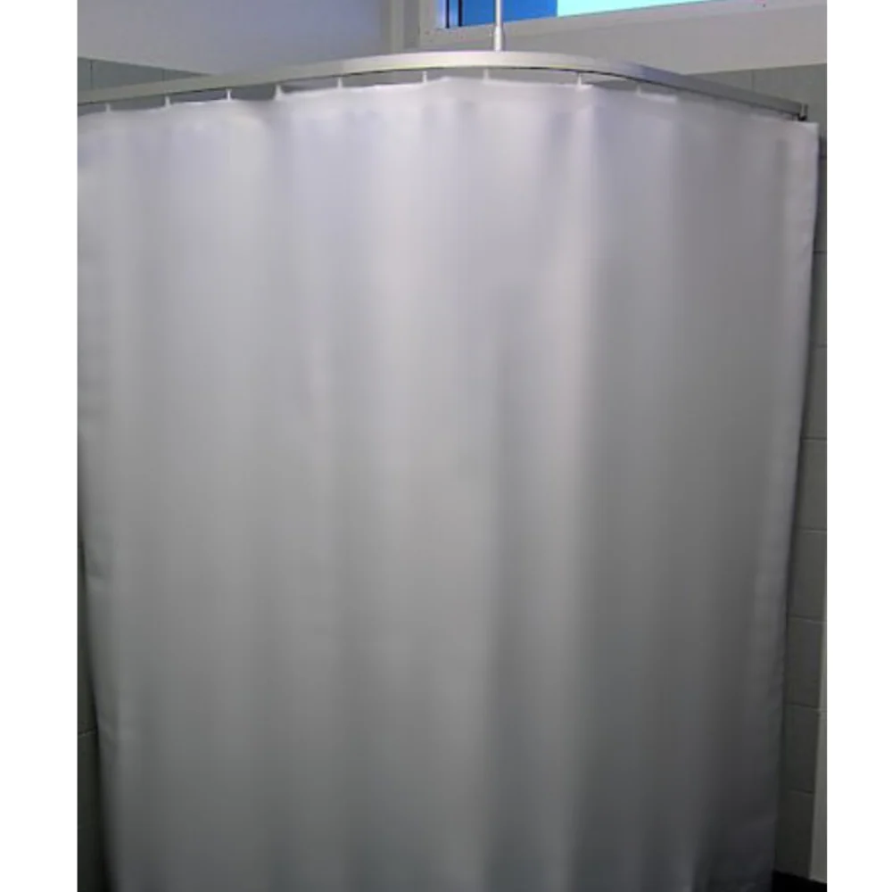 1500mm x 2000mm White Nylon Taffeta Shower Curtain - Image 2