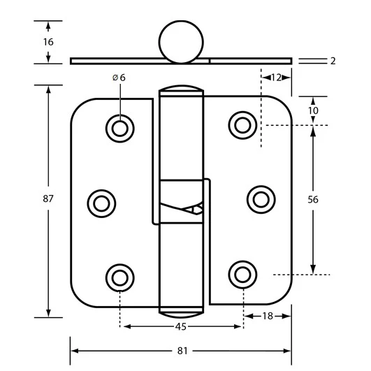207C Gravity Hinge - Concealed Fix - Image 2