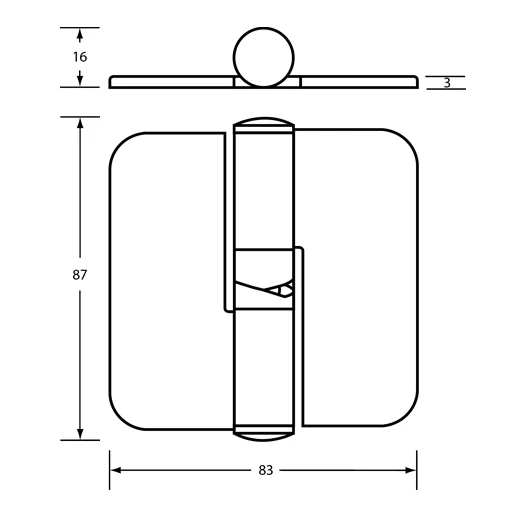 207C Gravity Hinge - Concealed Fix - Image 3