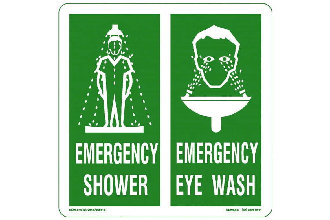 250×250 Emergency Eye Wash and/ or Shower Sign – Poly - due into warehouse last week of February. - Image 3