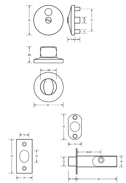 300MORT Morticed Lock & Indicator Set - Concealed Fix - Image 2