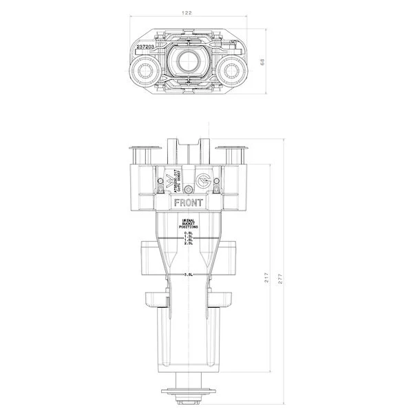 Caroma Invisi Series II 4.5/3L Outlet Valve Assembly | Part No. 237172 - Image 3