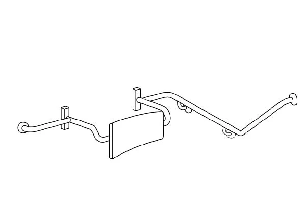 40° Grab Rail & Vandal Proof Backrest Set LH - Image 2