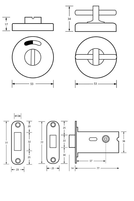 400A Morticed Lock & Indicator Set - Concealed Fix - Image 2