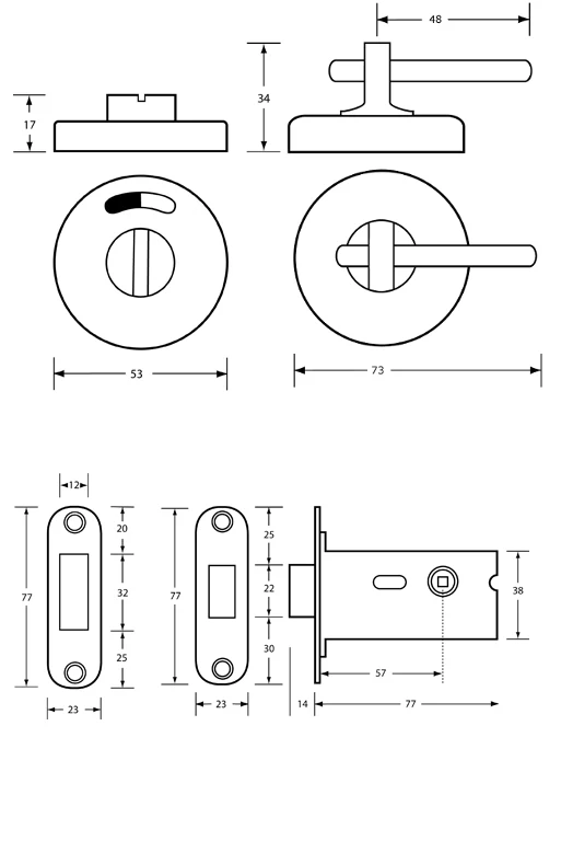 400A Offset Morticed Lock & Indicator Set – Concealed Fix - Image 2