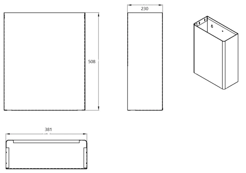 45L Wall Mount Waste Receptacle in Satin Stainless Steel - Image 2