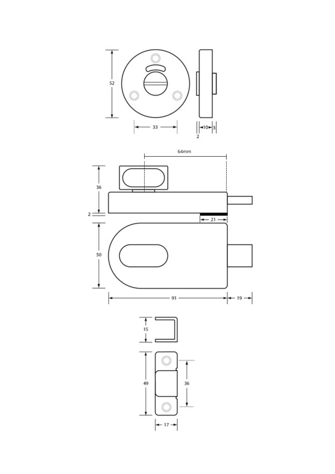 700 Lock & Indicator Set - Concealed Fix - Image 3