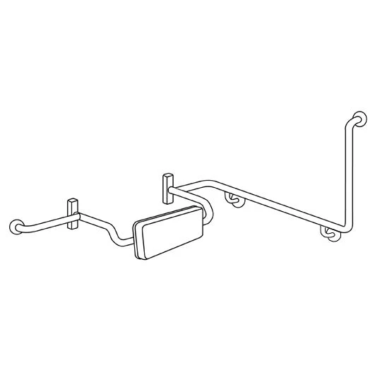 90° Grab Rail & Backrest LH Set - Image 2
