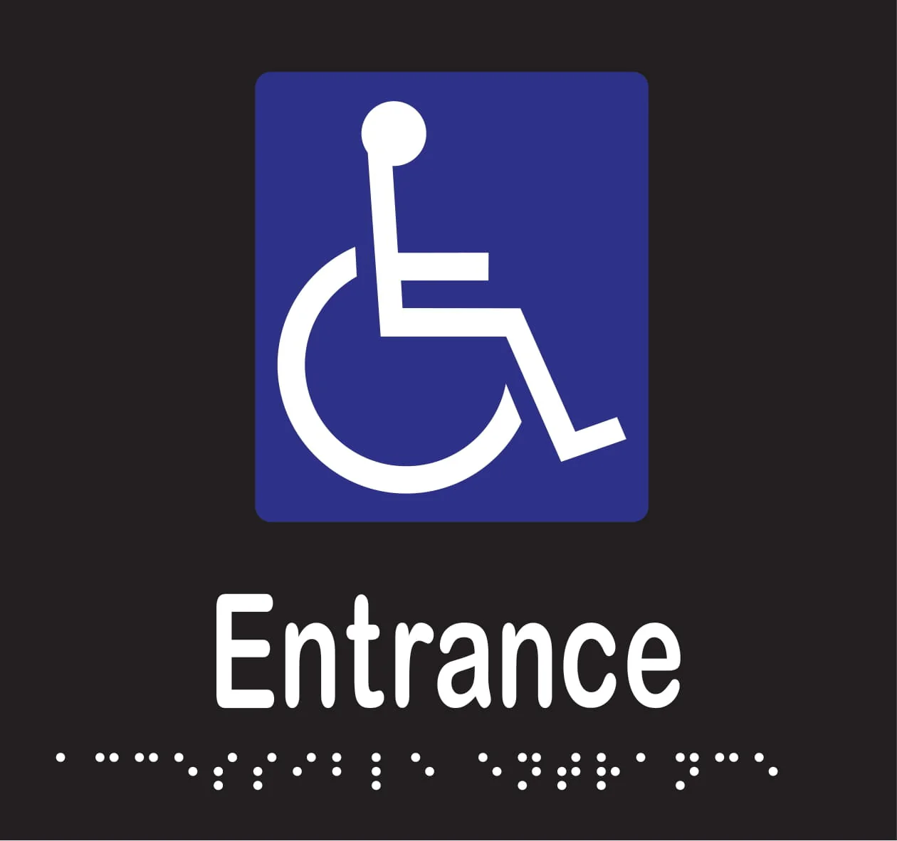 Accessible Entrance Braille 160mmW x 150mmH - Image 2