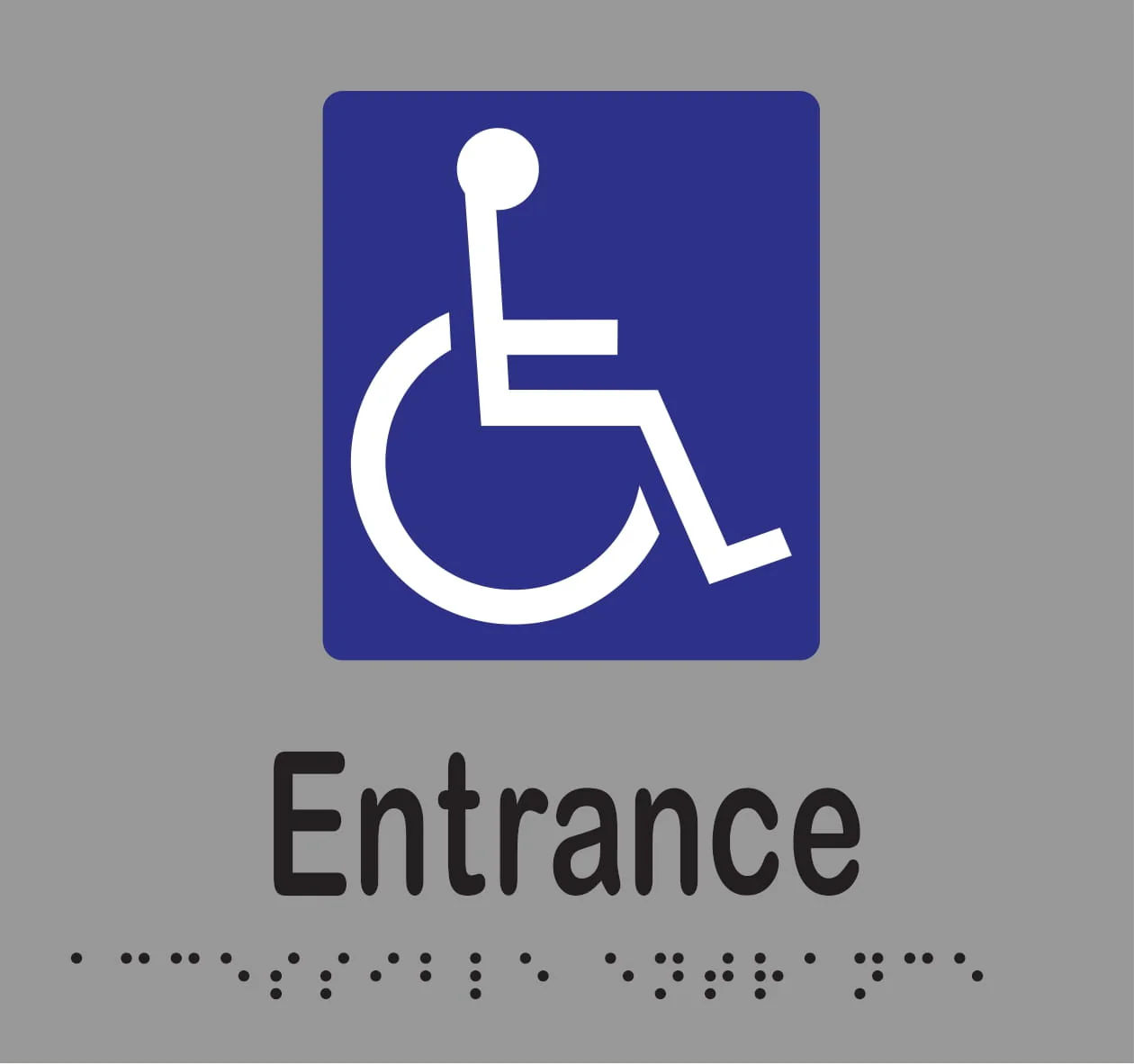 Accessible Entrance Braille 160mmW x 150mmH - Image 3