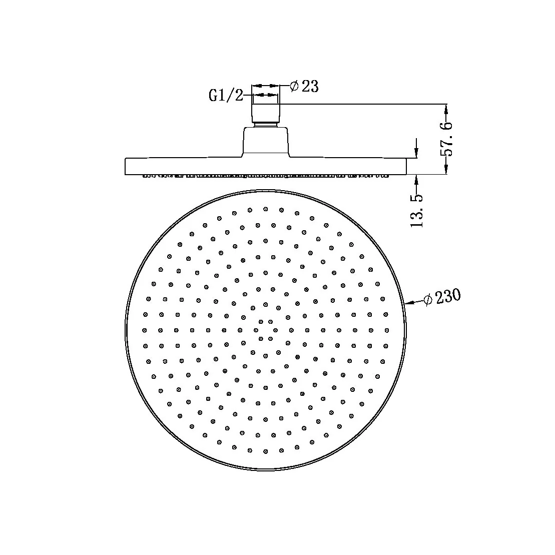 Air Shower Head Matte White - Image 2