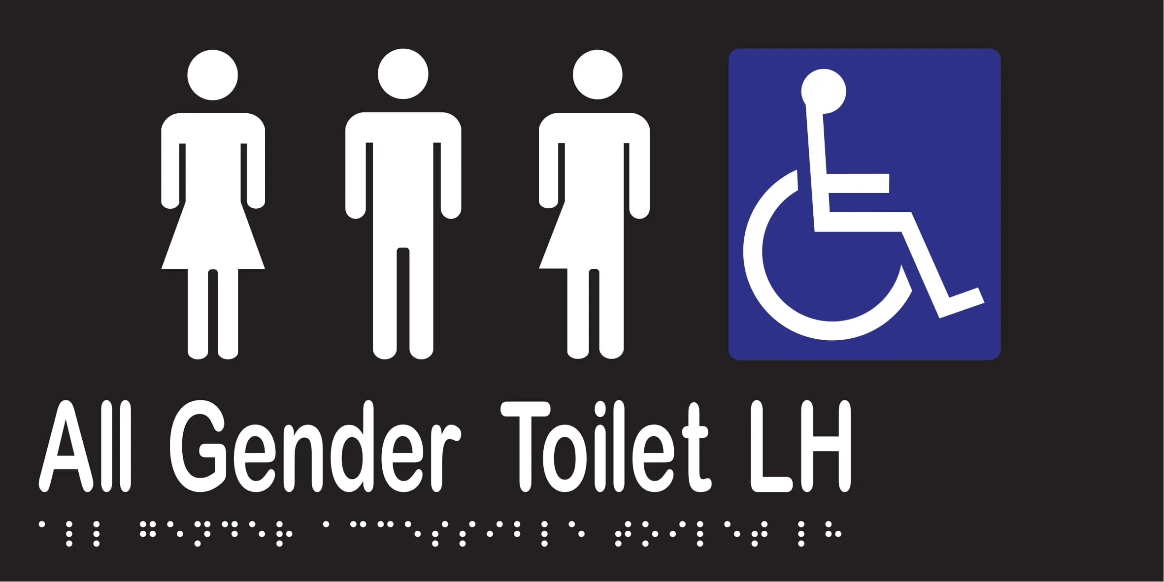 All Gender Accessible Toilet LH 300mmW x 150mmH - Image 2