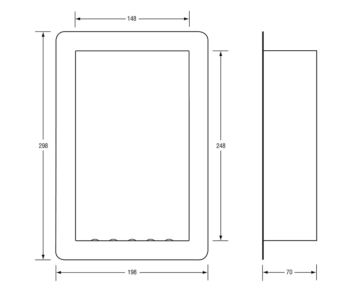 Anti-Ligature Recessed Soap & Shampoo Holder in Satin Stainless Steel - Image 2