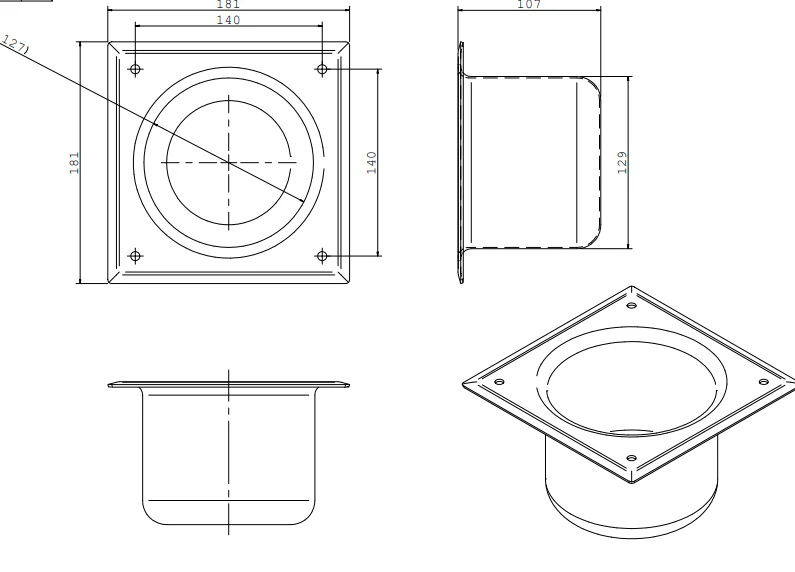 Anti-Ligature Recessed Toilet Roll Holder in Satin Stainless Steel - Image 3