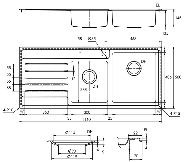 AS 1428.2 Accessible Kitchen Sink – Double Bowl with Drainer for NDIS, SDA & Aged Care | Paco Jaanson - Image 4