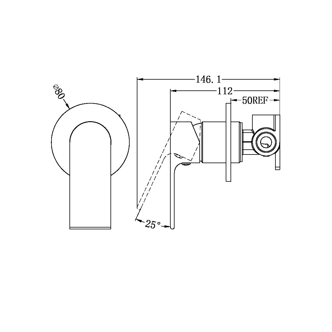 Bianca Shower Mixer with Round Plate - Image 12