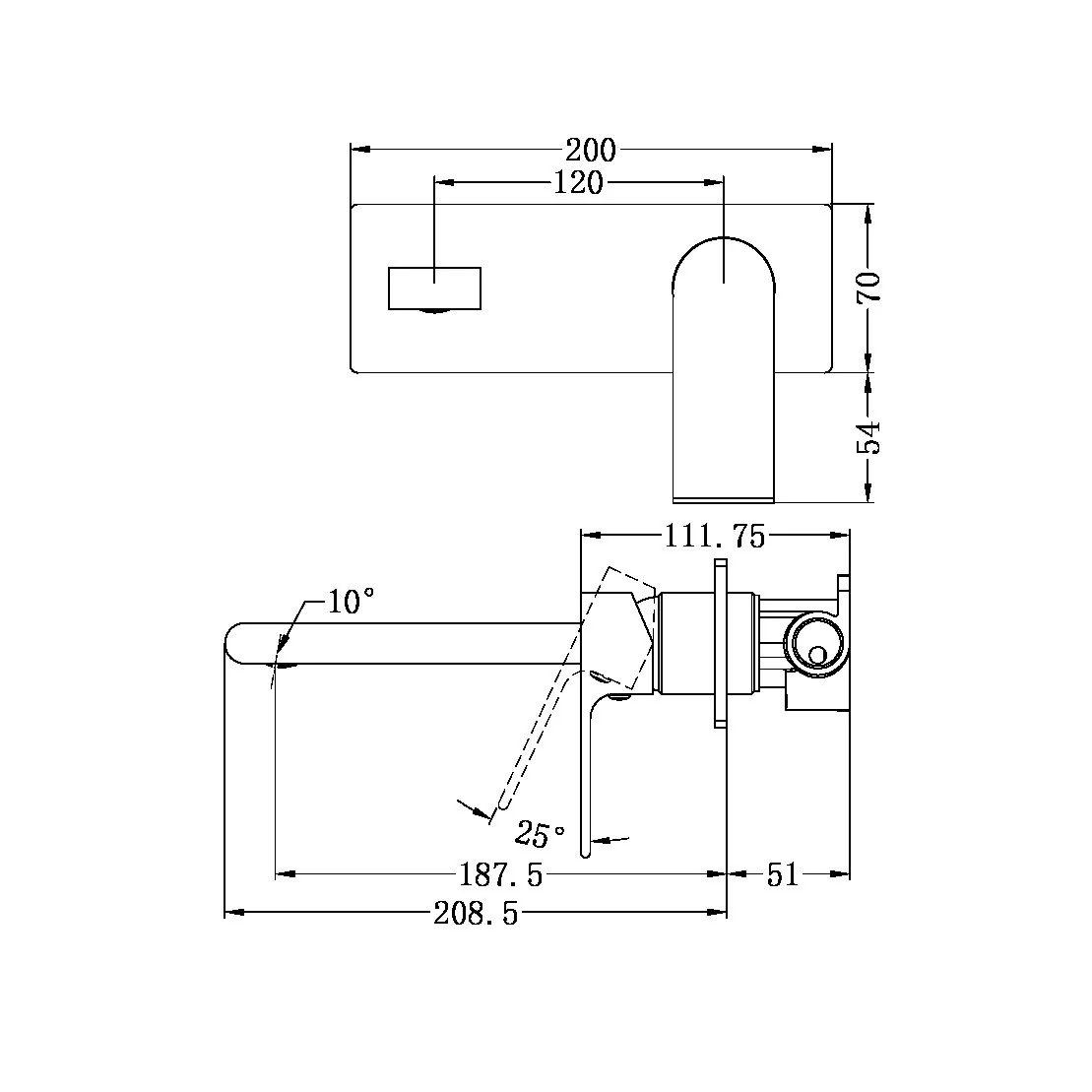 Bianca Wall Basin Mixer - Image 4