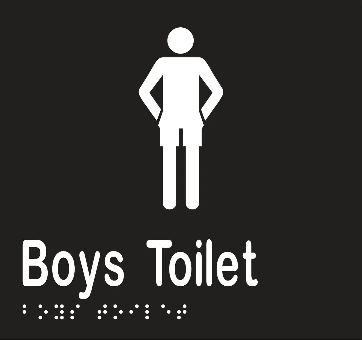 Boys Toilet Braille 160mmW x 150mmH - Image 2
