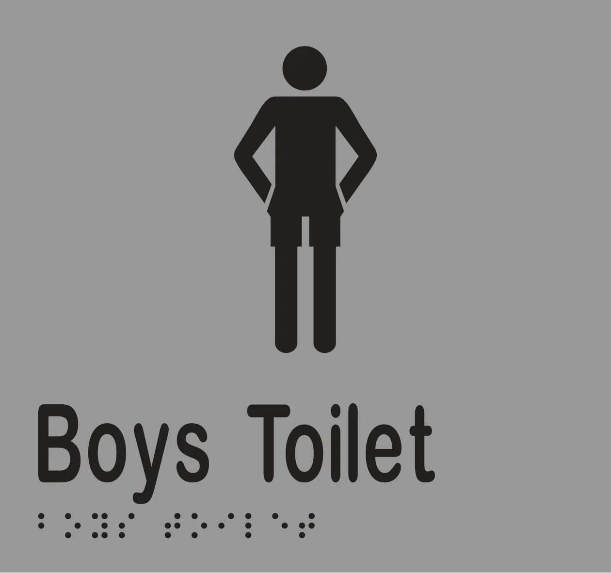 Boys Toilet Braille 160mmW x 150mmH - Image 3