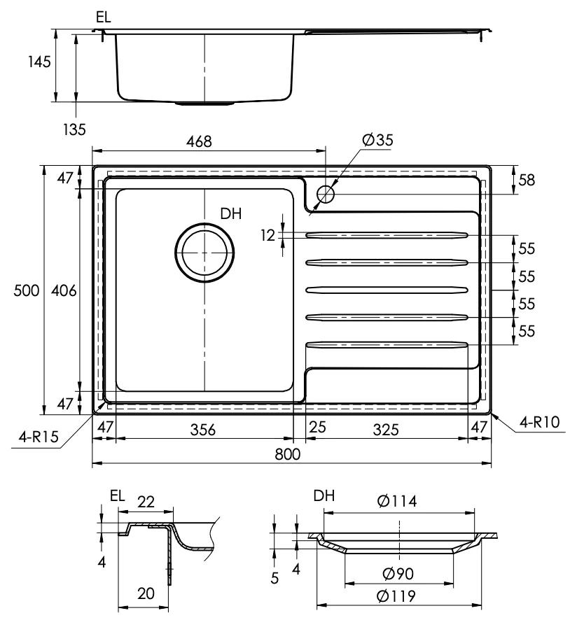 Accessible Care Kitchen Sink with Drainer & Bowl – AS 1428.2-1992 Compliant | NDIS Approved - Image 3