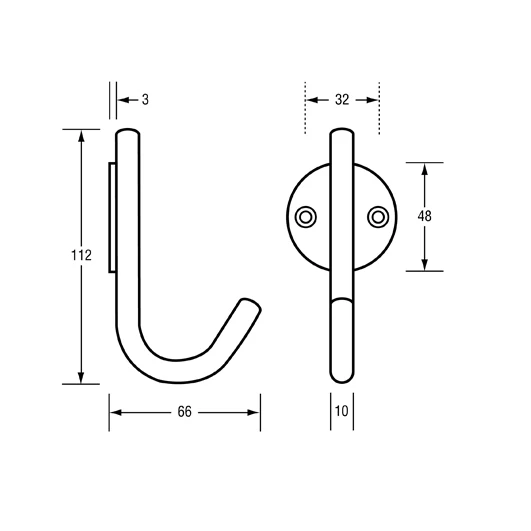 Catheter/IV Hook - Visible Fix in Satin Stainless Steel - Image 2