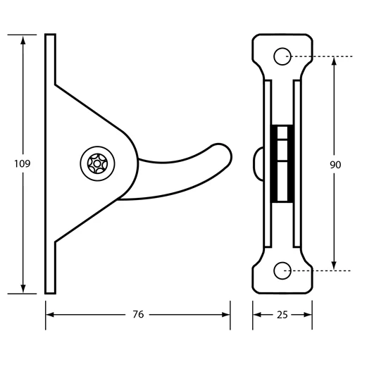 Collapsible Coat Hook - Visible Fix in Satin Stainless Steel - Image 2