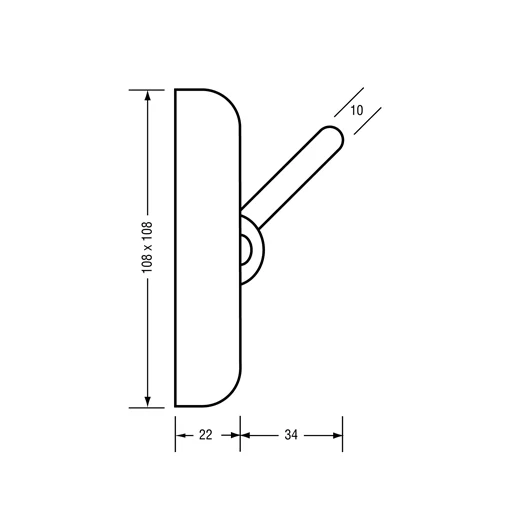 Collapsible Square Clothes Hook - Concealed Fix in Satin Stainless Steel - Please note 6 day turn around - Image 2