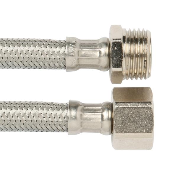 8 Mm Pex Stainless Steel Mixer Tap Water Hose Extension Kit 1/2″ M X 1/2″ F (225 Mm) - Image 2