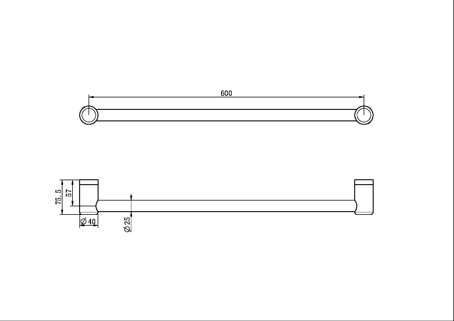 Mecca Care 25mm Grab Rail 600mm - Image 13