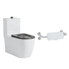 NDIS Disabled Back to Wall Rimless Toilet - 200kg Rated with Grey Seat - Image 11