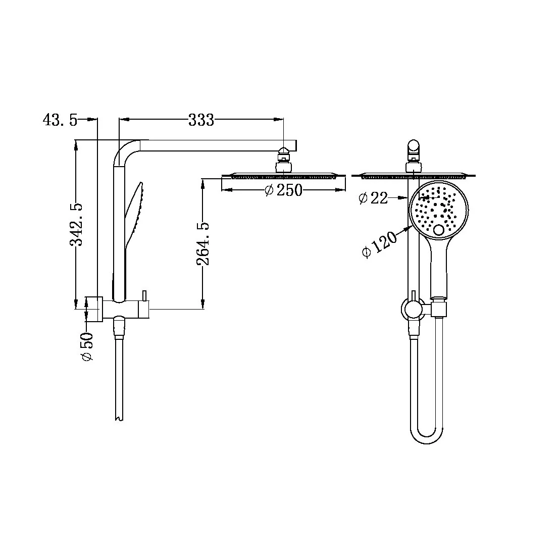 Dolce 2 in 1 Shower - Image 2