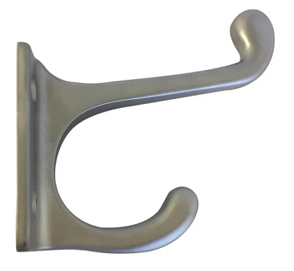 Double Coat Hook in Satin Chrome Plate - Image 2