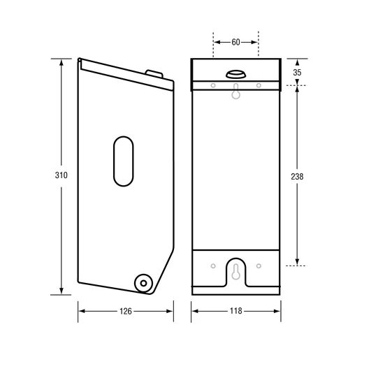 Double Toilet Roll Dispenser in White Powder Coat - Image 2