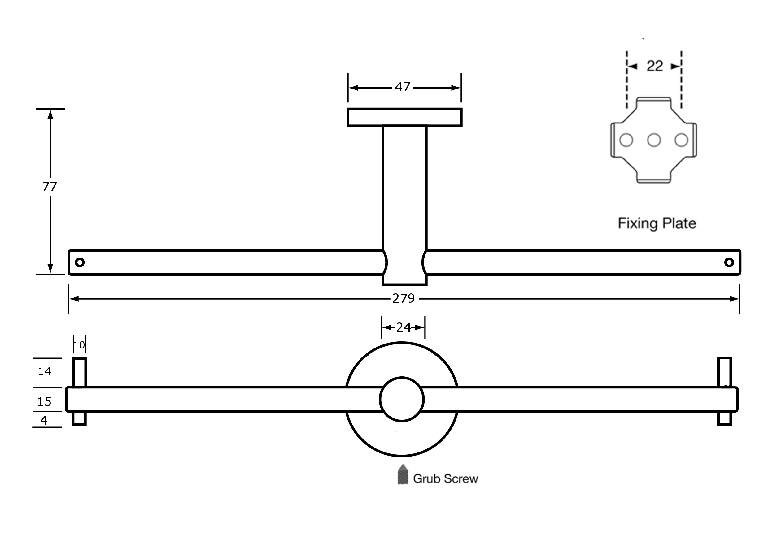 Double Toilet Roll Holder - Concealed Fix in Antimicrobial - Image 2