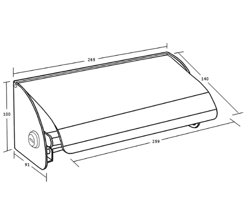 Double Toilet Roll Holder Lockable - Image 2