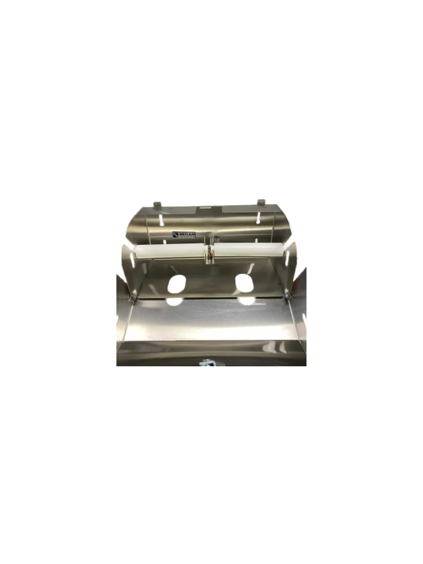 Double Toilet Roll Holder Lockable in Satin Stainless Steel - Image 2