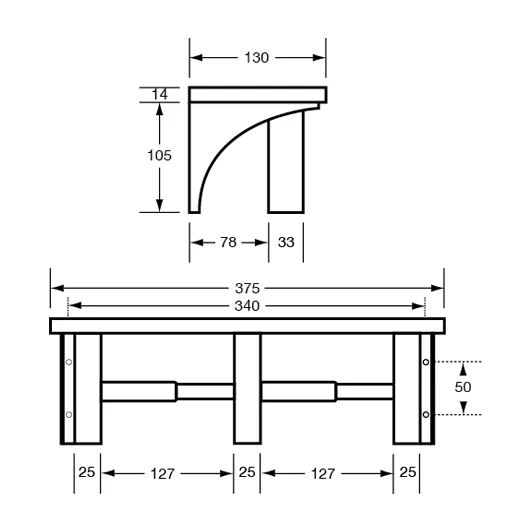 Double Toilet Roll Holder & Shelf in Satin Stainless Steel - Image 2