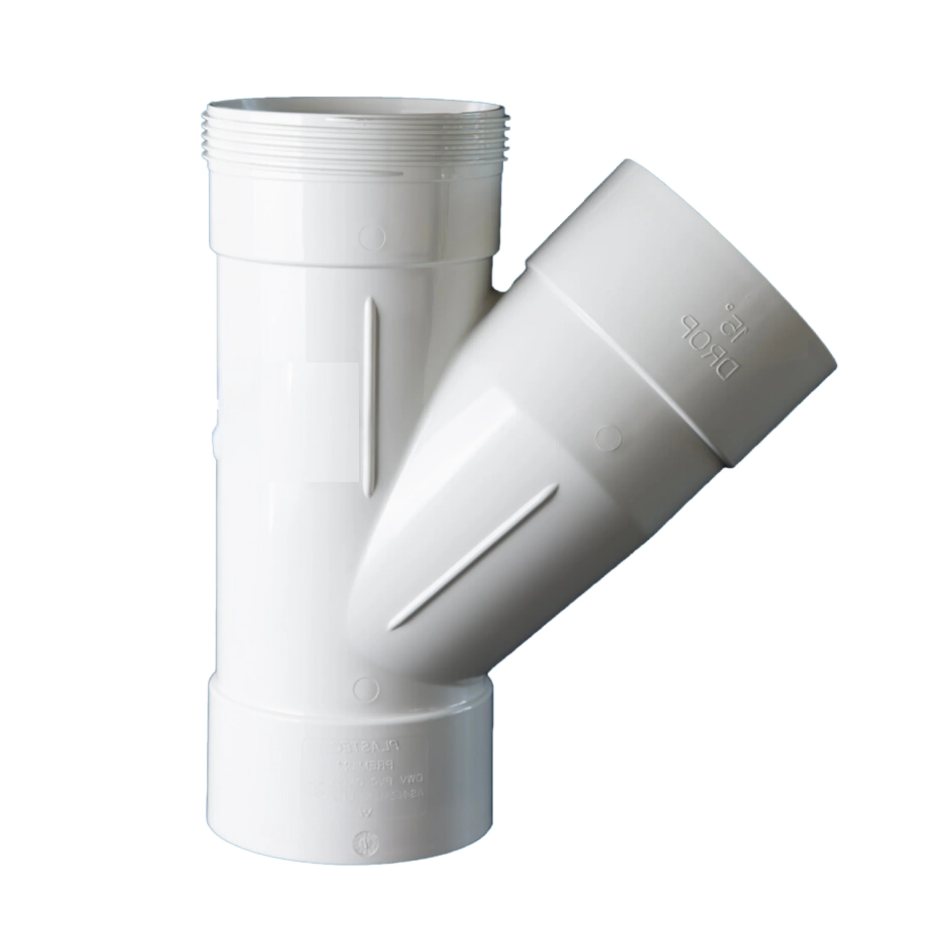 DWV Jumpdown Junction 100mm X 45 Deg X 15 Deg PVC - Image 2