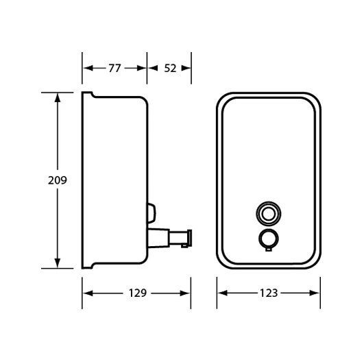 Ellipse Soap Dispenser in Satin Stainless Steel - Image 2