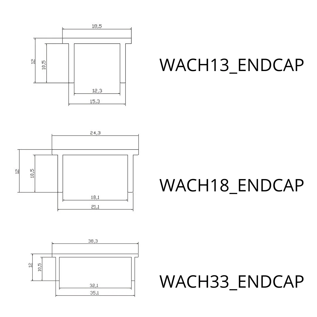 End Cap to suit Universal Head Rail Channel - Image 3
