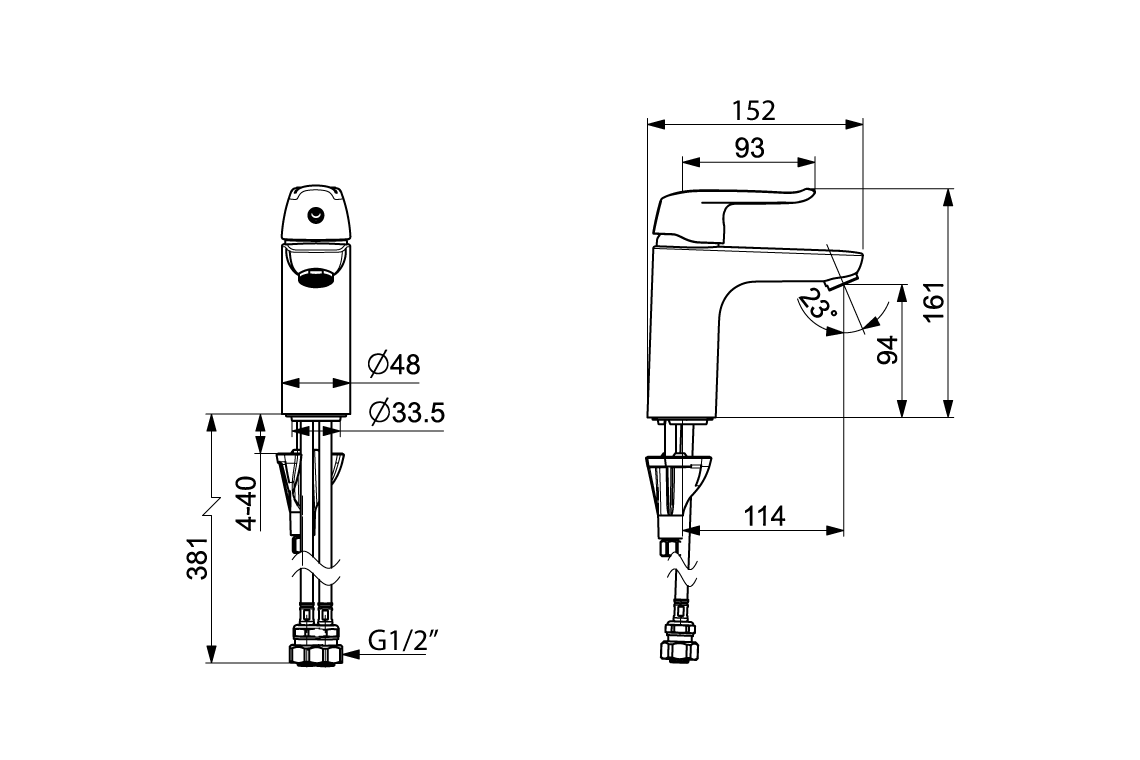 Enware-Oras Safira Basin Mixer - Image 2