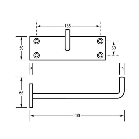 Equipment Hook - Visible Fix in Satin Stainless Steel - Image 2