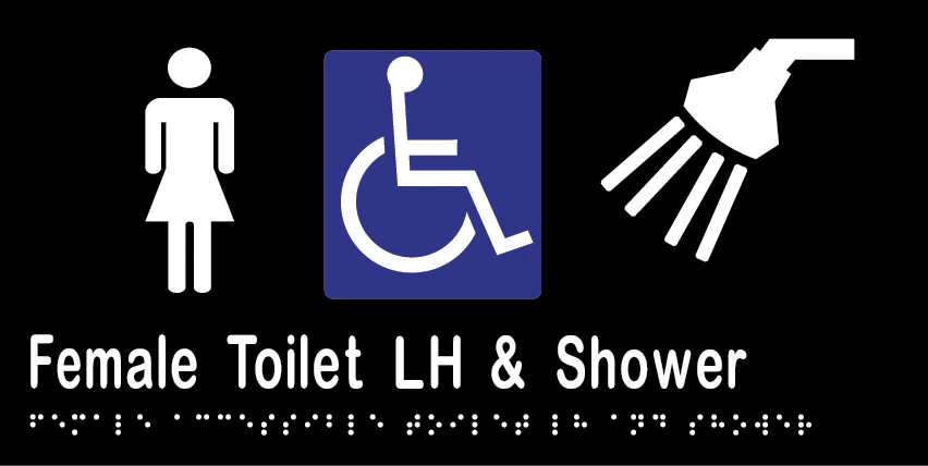 Female Accessible Toilet & Shower LH 160mmW x 150mmH - Image 2