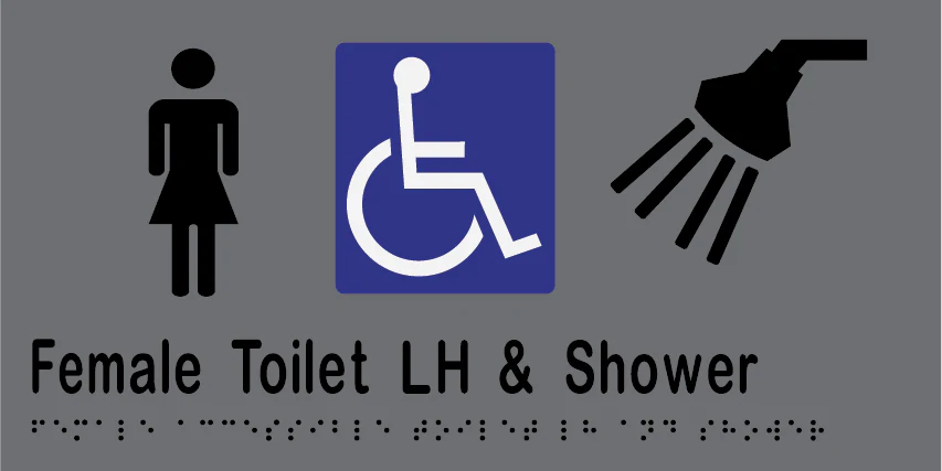 Female Accessible Toilet & Shower LH 160mmW x 150mmH - Image 3