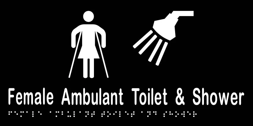 Female Ambulant Toilet & Shower 300mmW x 150mmH - Image 2
